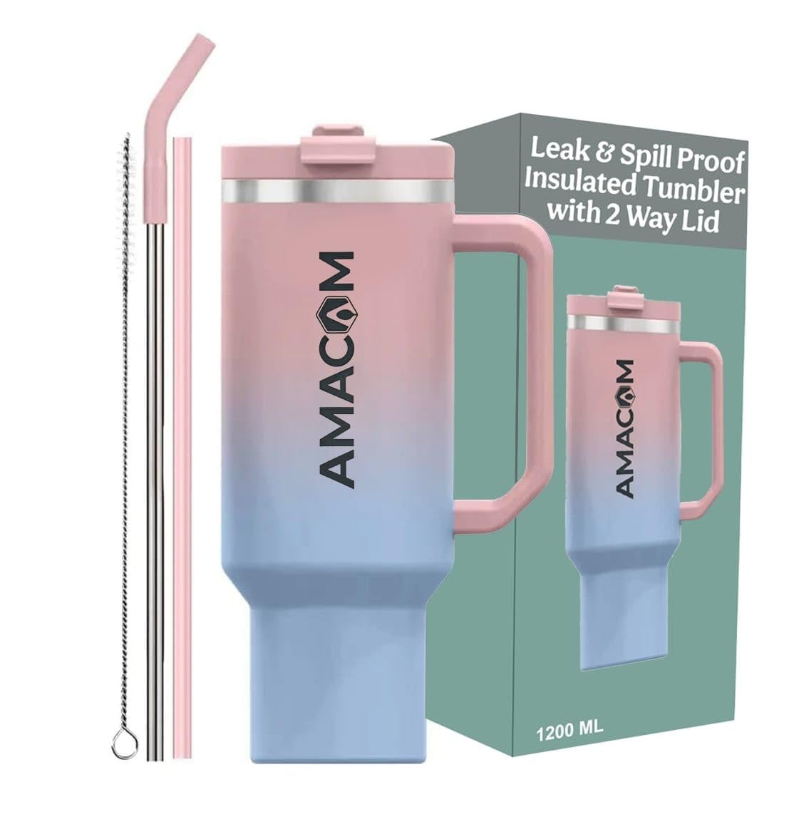 Amacom 1 2l Insulated Stainless Steel Tumbler With