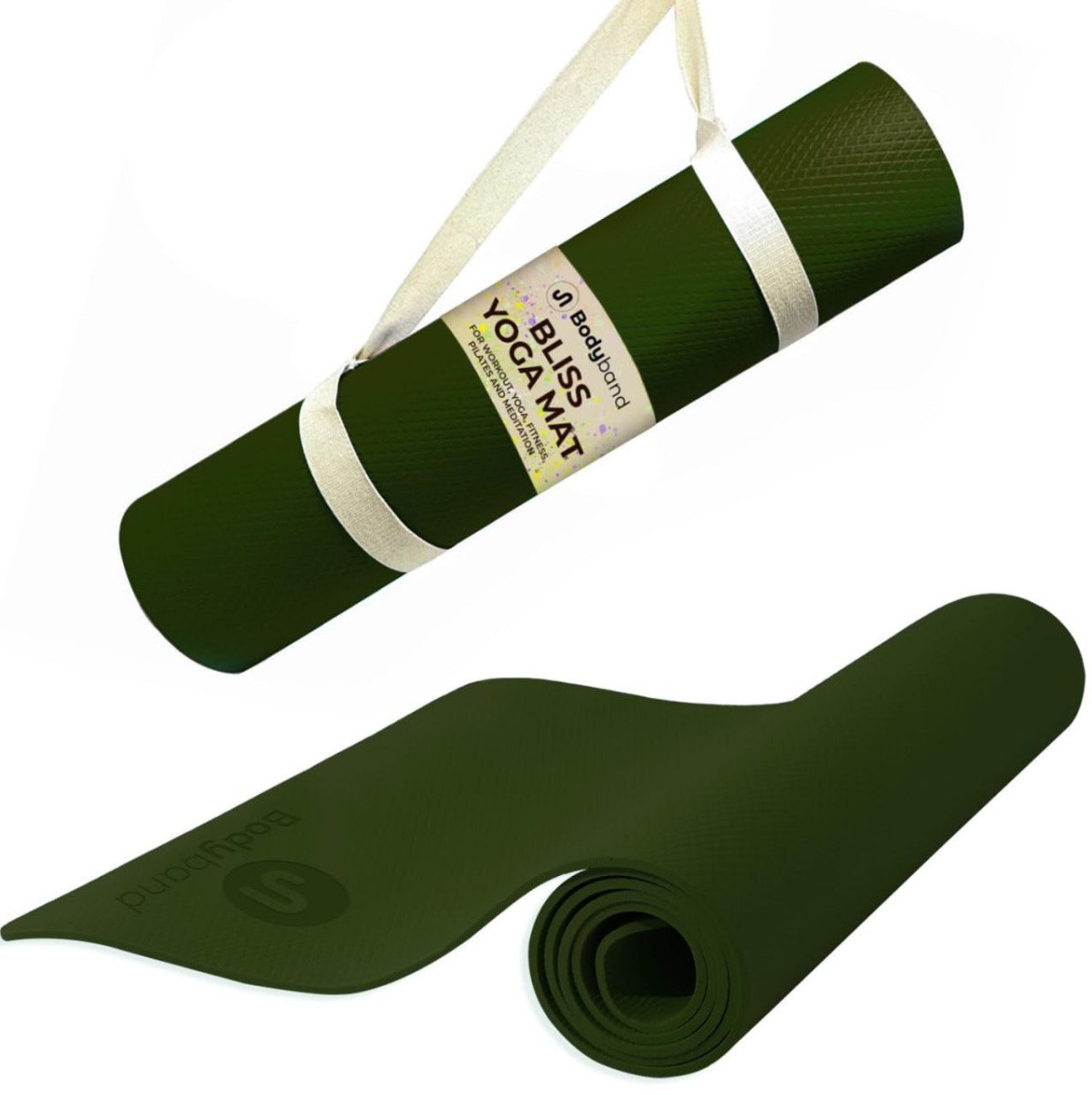 Bodyband Yoga Mat For Women And Men 4mm With Carry Strap 258