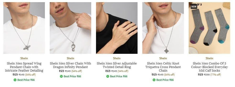 Ajio Shein Premium Clothing Under 99men S Womens