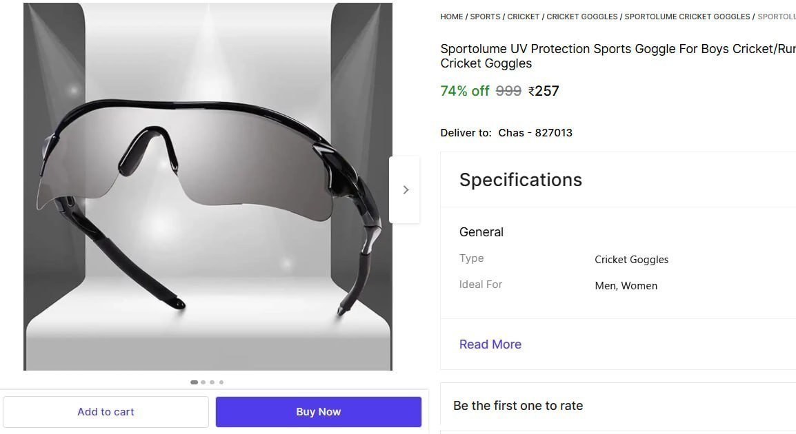Uv Protection Sports Goggle 257