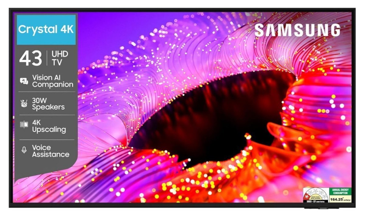 Samsung 43 Inches Crystal Uhd 4k Samsung Vision Ai Smart Tv 27