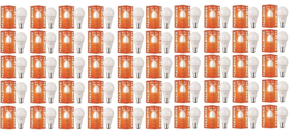 Halonix 9w B22 Led Cool White Bulb Pack Of 50