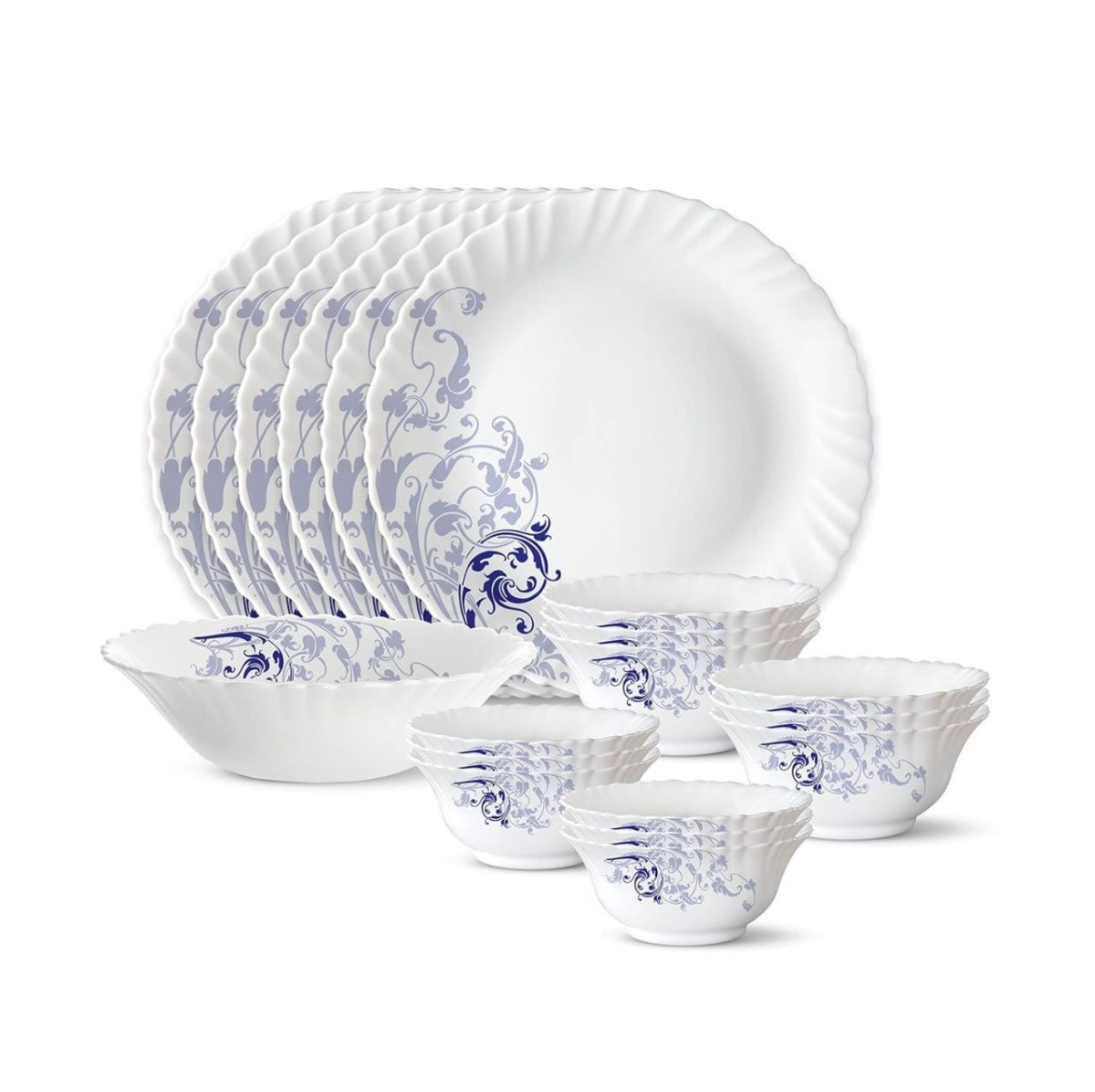 Larah By Borosil Silk Series Opalware Dinner Set 1