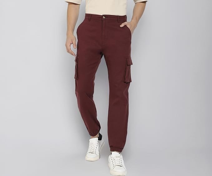 Campus Sutra Men S Regular Fit Low Rise Cargo Pant