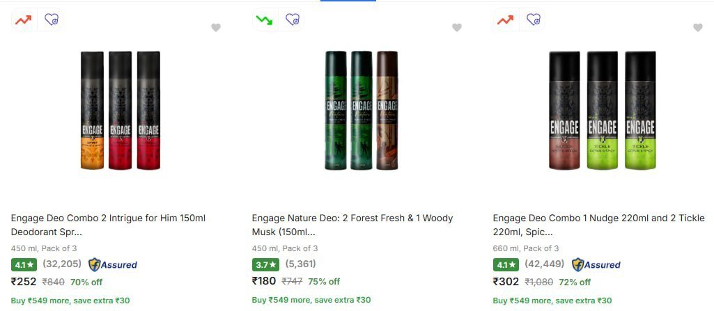 Flipkart 75 On Engage Deodorants