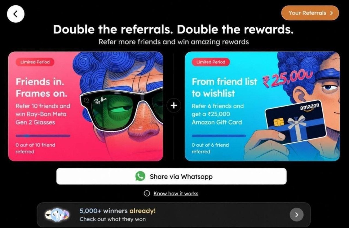 Big Rayban Meta Glasses 25000 Amazon Gift Card No Joining Fee No