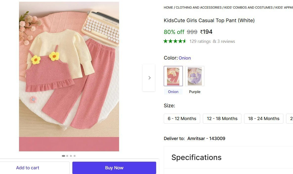Girls Casual Top Pant 194