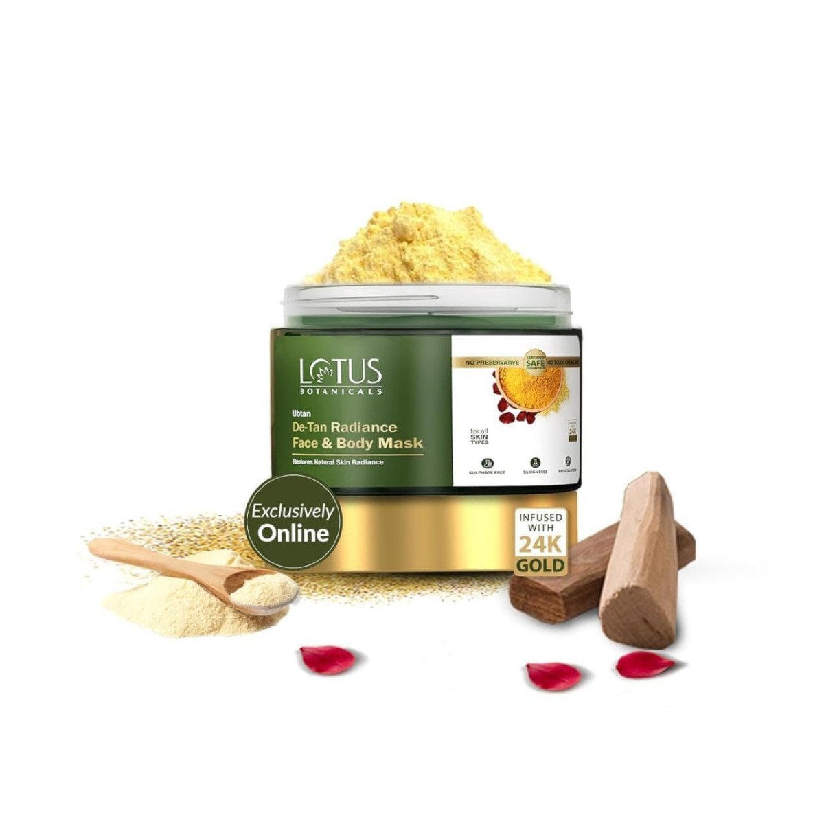 Lotus Botanicals Ubtan De-tan Radiance Face And Bo