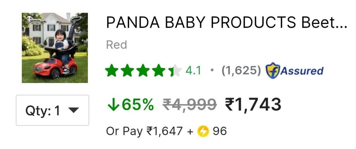 Loot Panda Baby Beetle Plus Ride-on Car 1 743