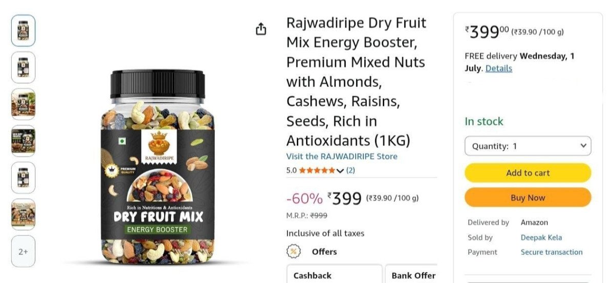 Loottt Fastttmixed Dry Fruits 1kg 399 Premium