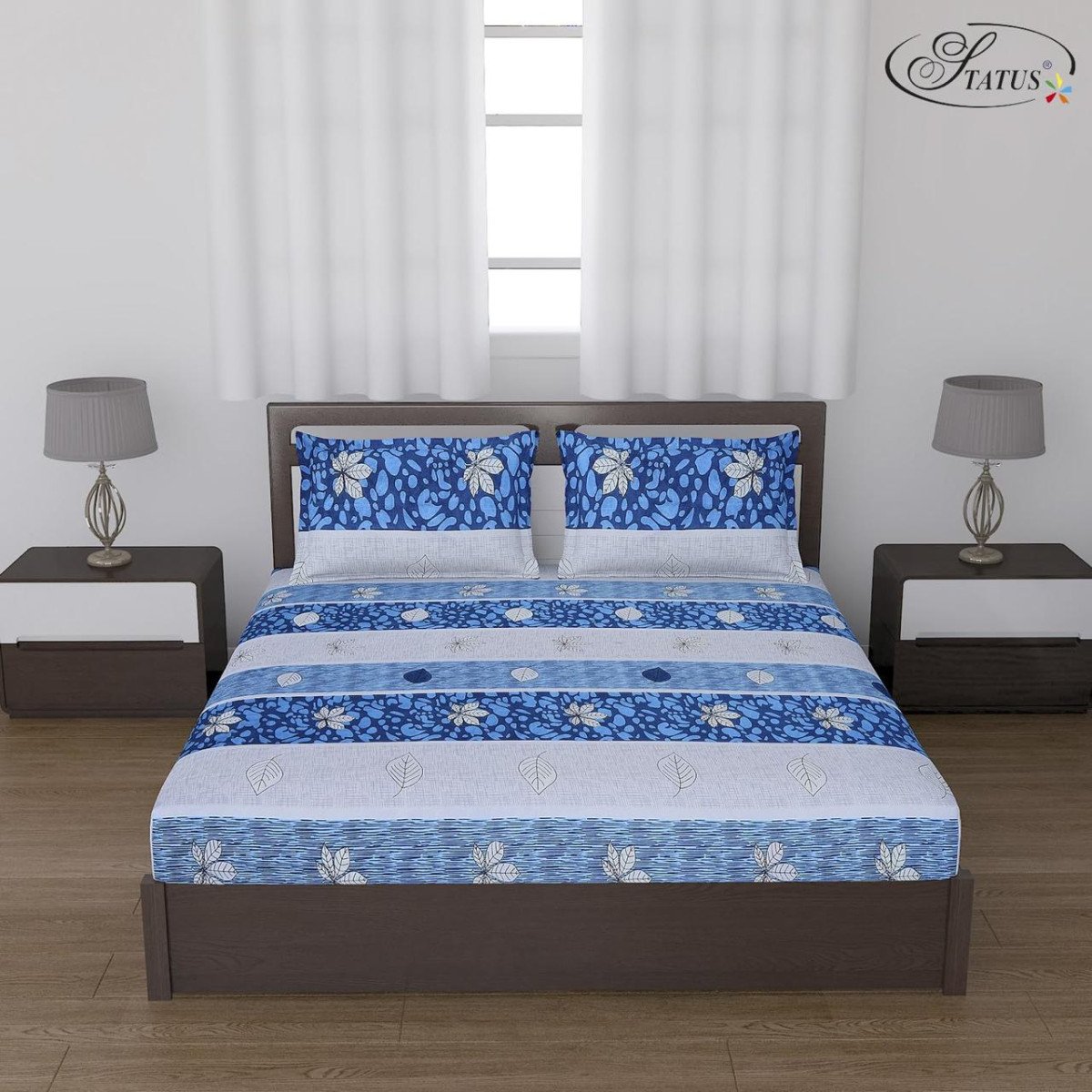 Status Contract Cotton Rich Double Bedsheet W