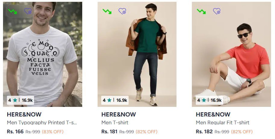Myntra 82 On Here Now Clothing Men S Women S