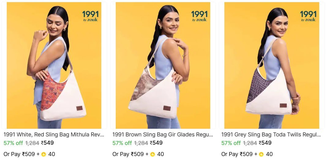 Zouk Bags From 549