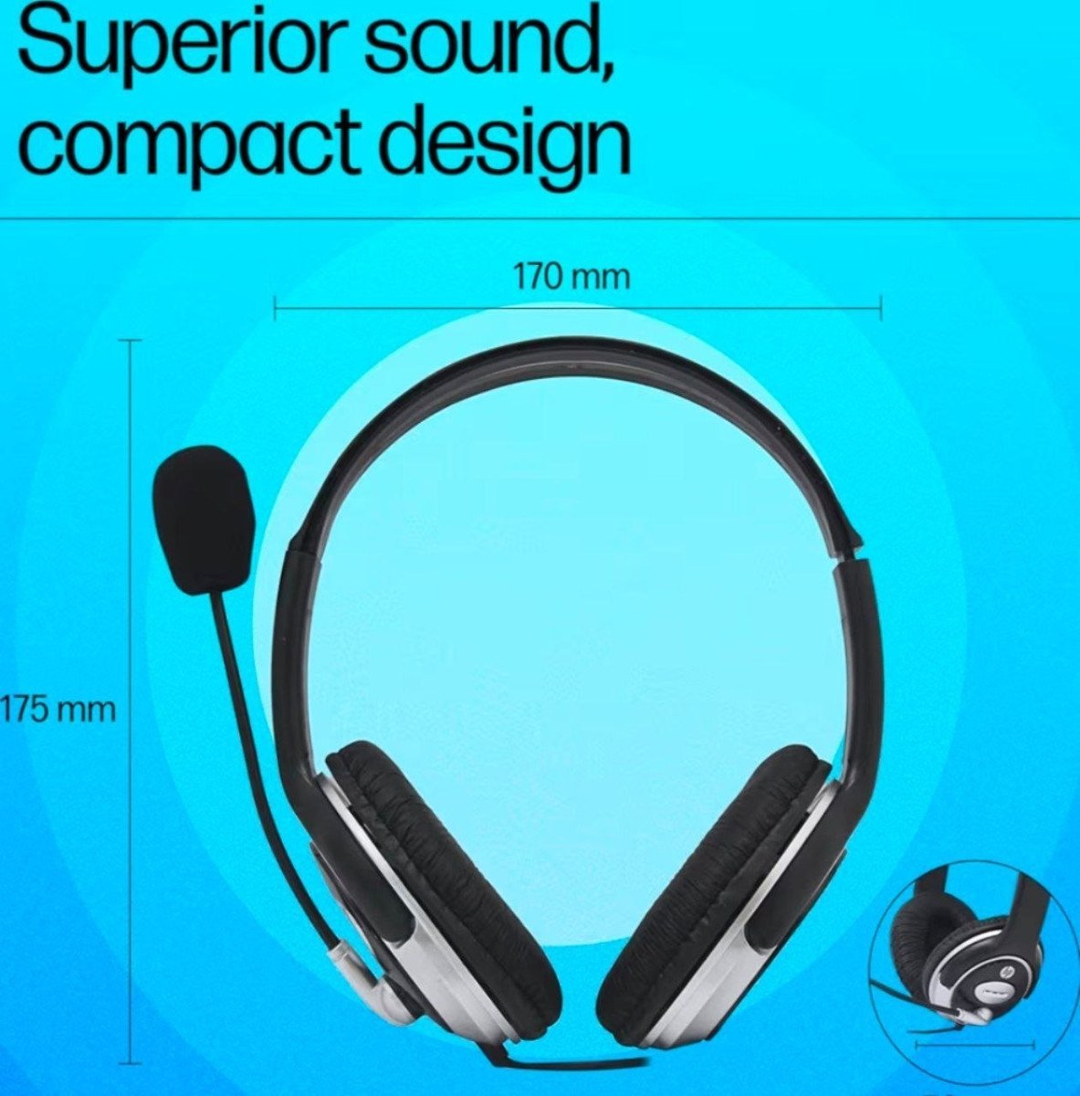 665hp Wired On Ear Headphones With Mic With 3 5 Mm