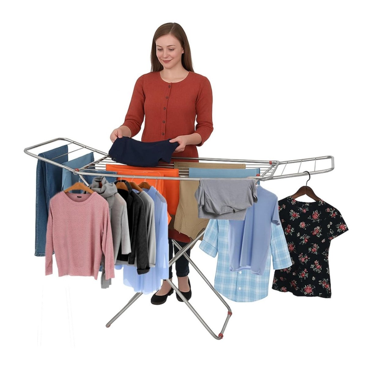 Gadda Co Stainless Steel Foldable Clothes Drying S