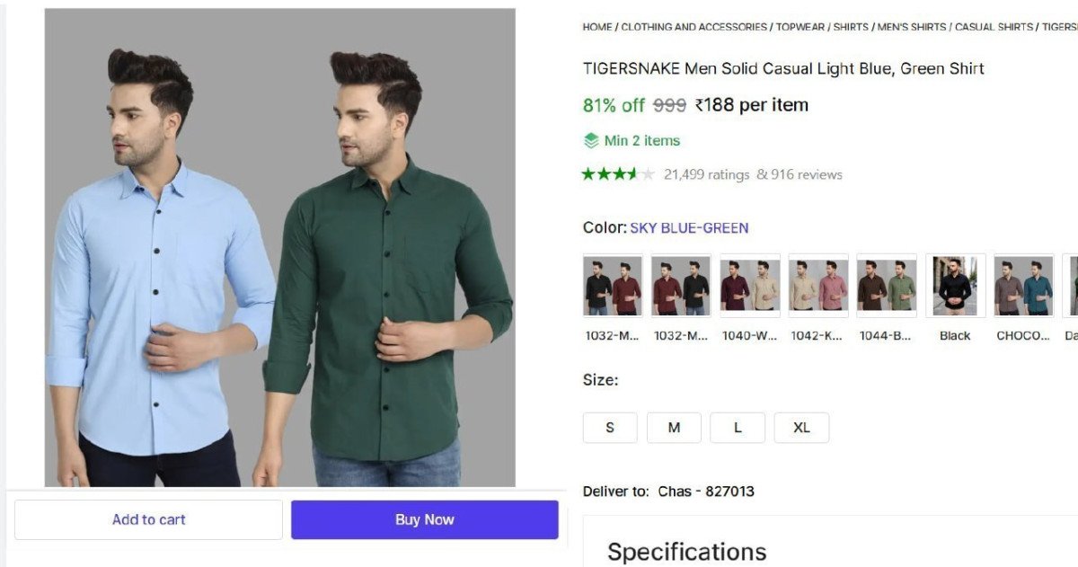 Men S Casual Shirt 188 Min Buy - 2