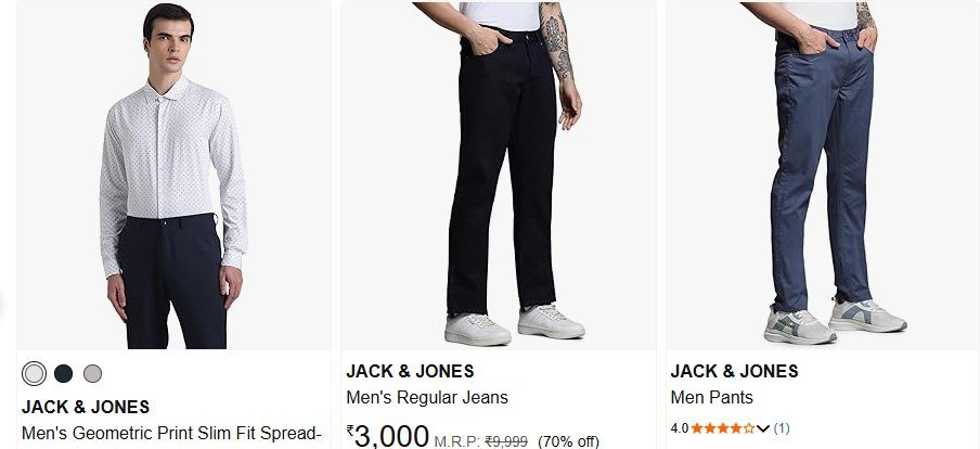 Amazon 70-76 On Jack Jones Men S Clothing