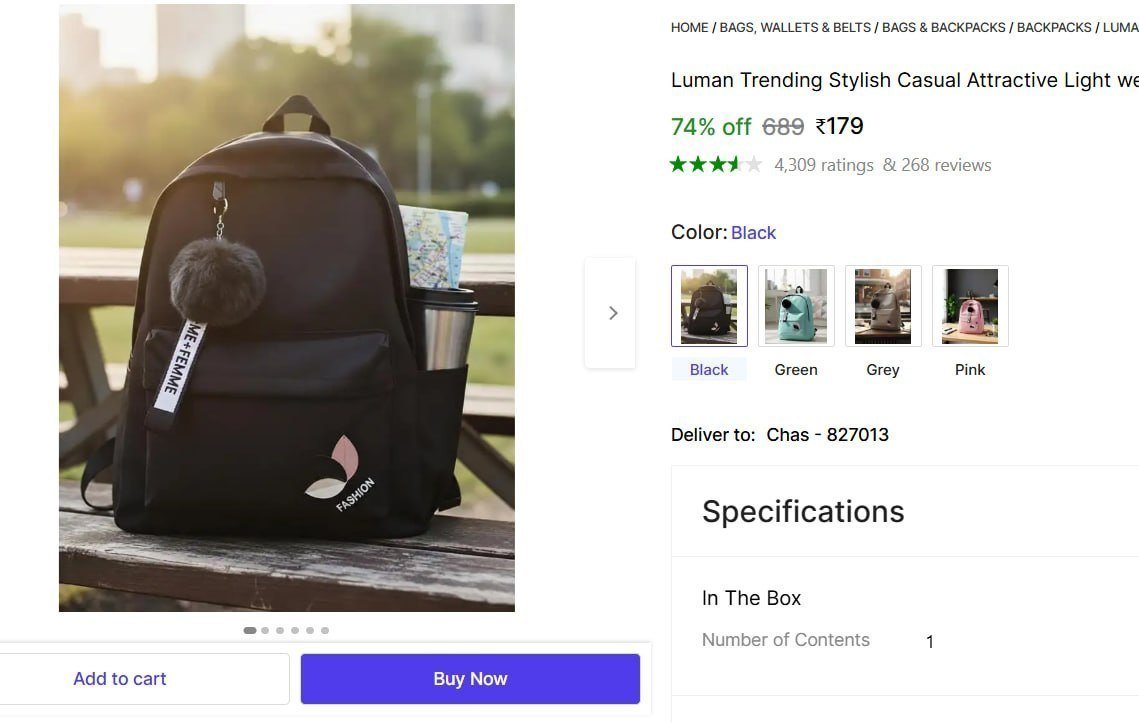 Pu Leather Girls College Bag 20 L 179