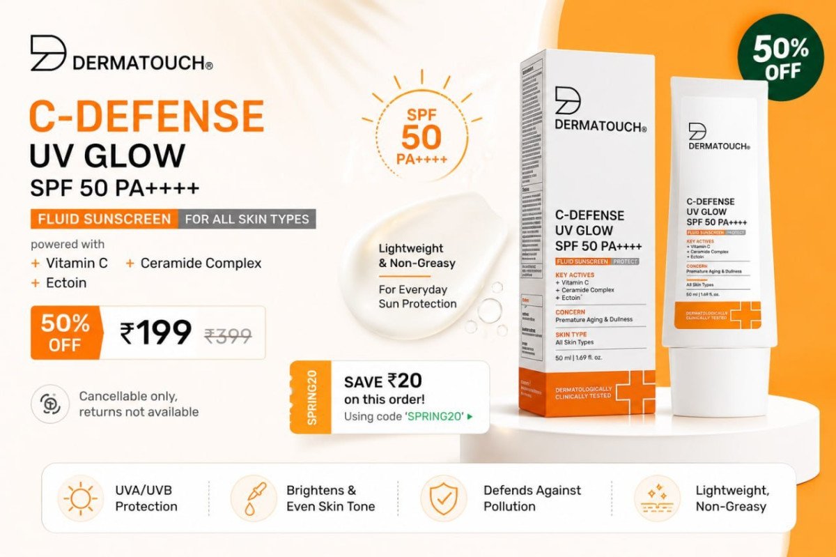 Dermatouch Sunscreen Spf 50 Pa Lightweight Non-gre