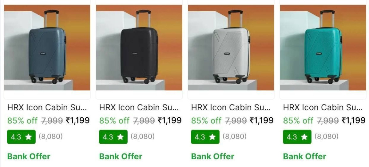 Hrx Trolley Bags From 1199