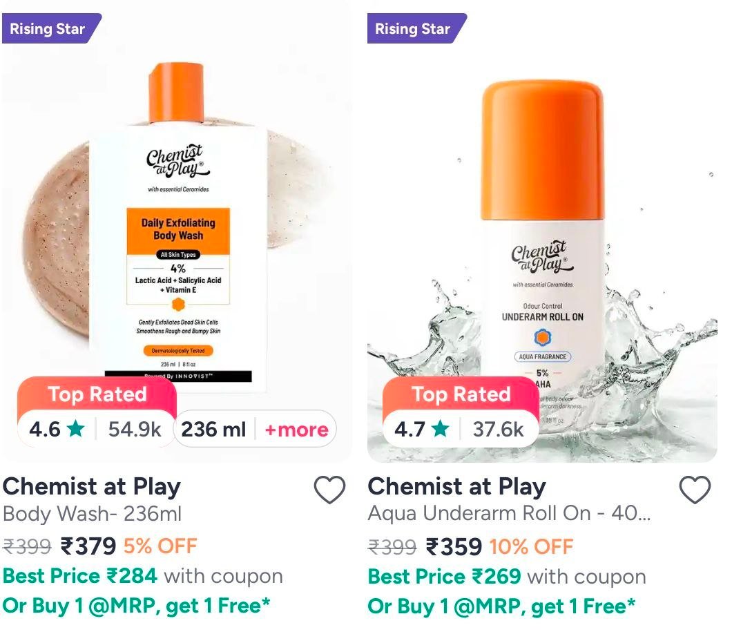 Myntra Chemist At Play B1g1 Extra 25 Shop Now