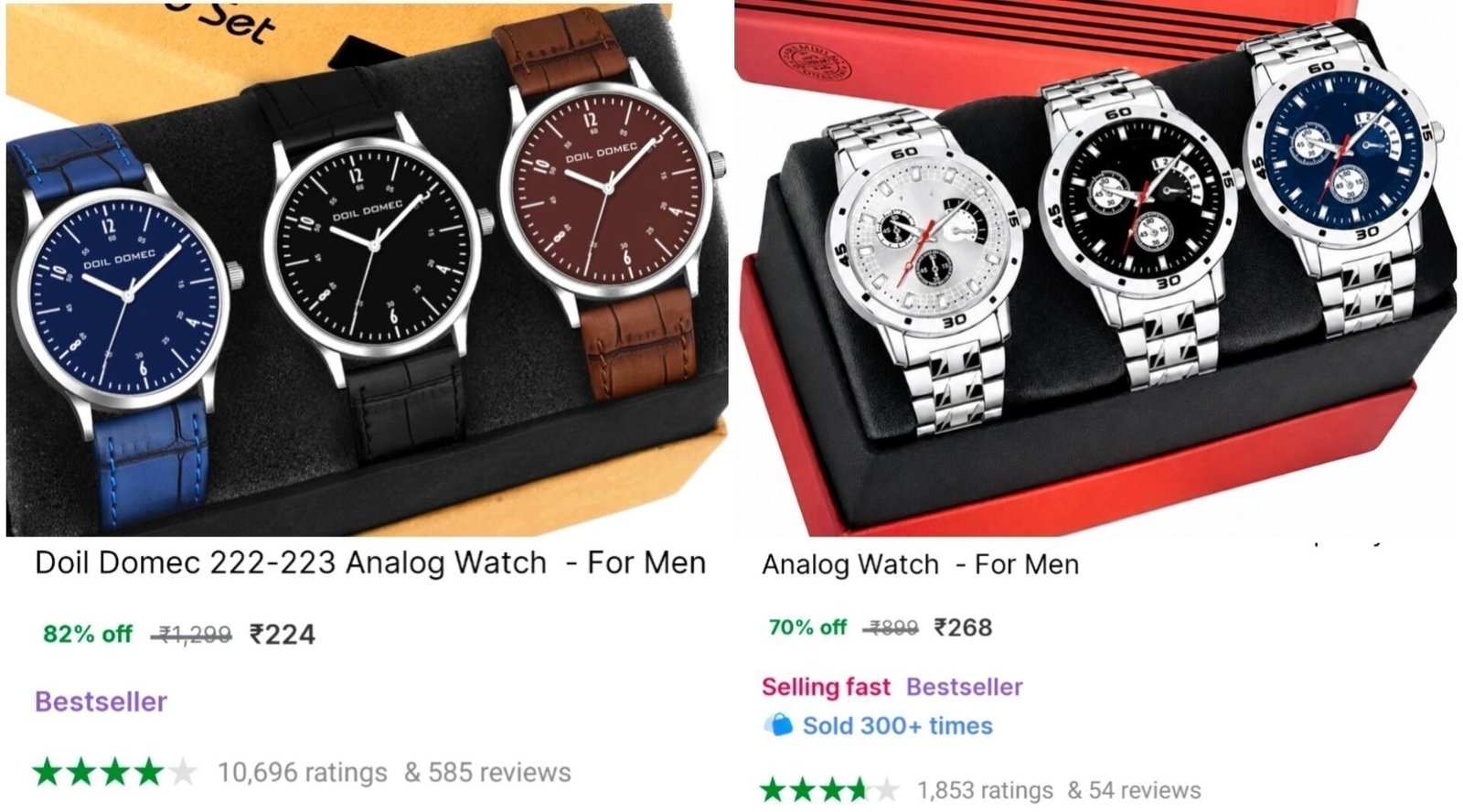 Pack Of 3 Men S Analog Watch 224 268