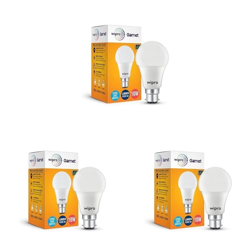 Wipro Garnet 10w Led Bulb For Home Office Pack Of 