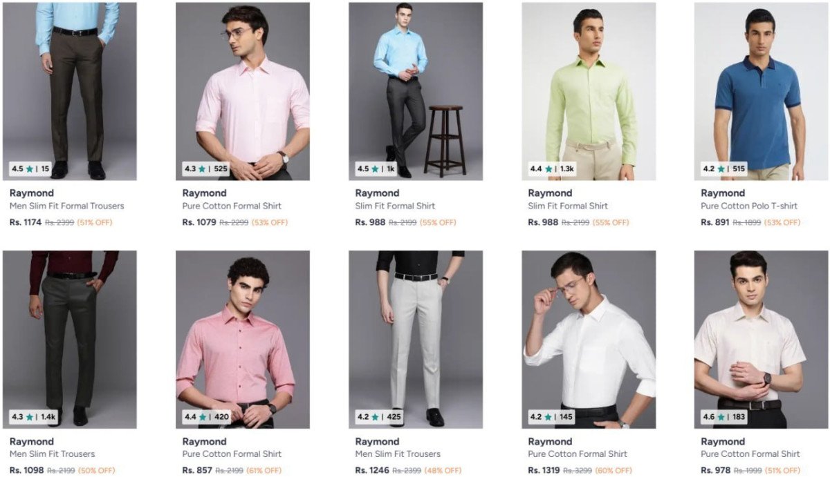 Myntra 80 On Raymond Clothing Blazers Suit Sets