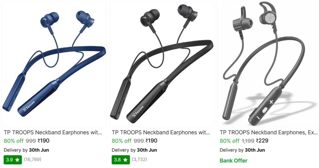 Neckband Starts At Rs 190