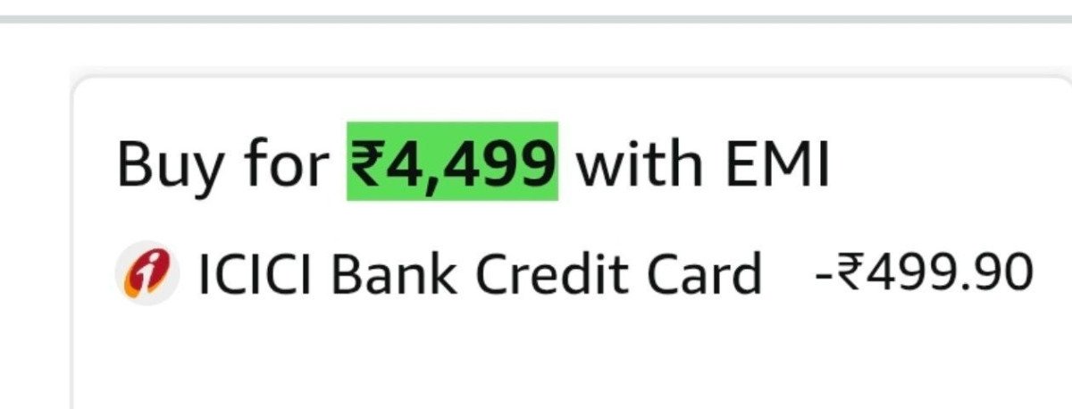 Grab 4499499 With Icici Bank Cc