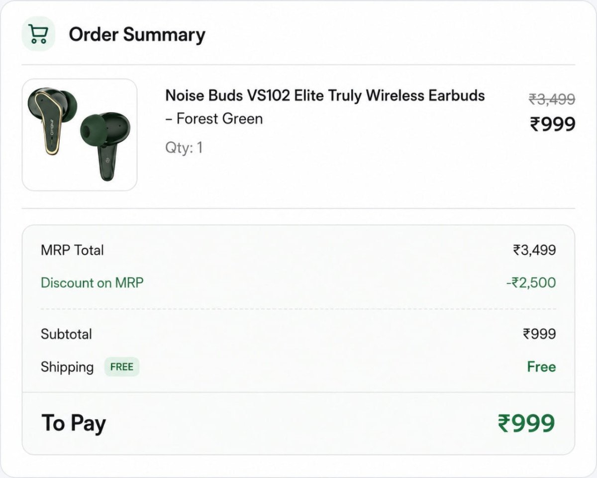 Noise Buds Vs102 Elite Just 999 (mrp 3 499) Flat 2