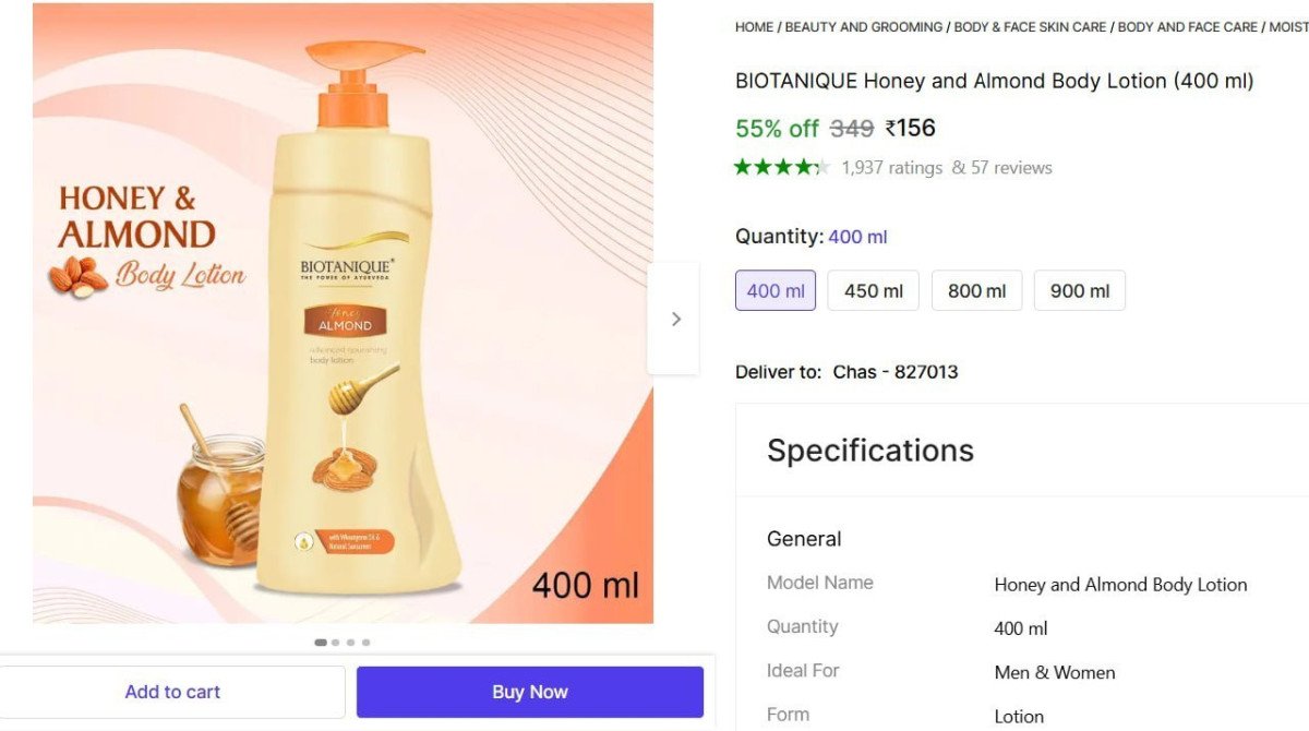 Biotanique Body Lotion 400 Ml 156