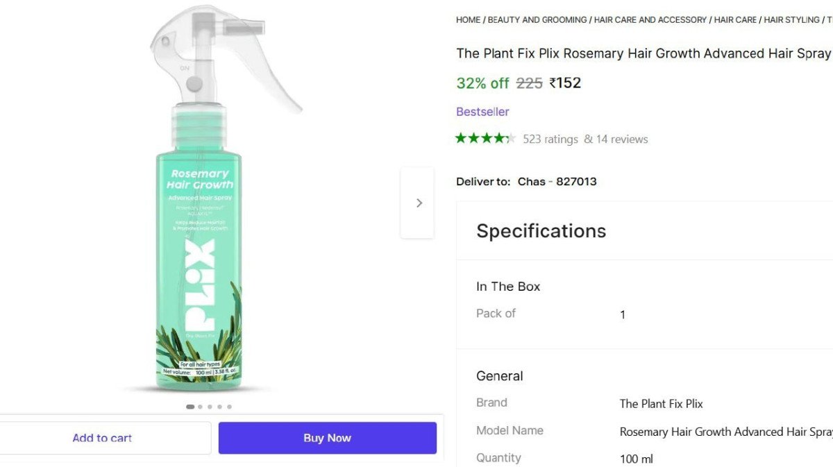 The Plant Fix Plix Rosemary Hair Spray (100 Ml) 15