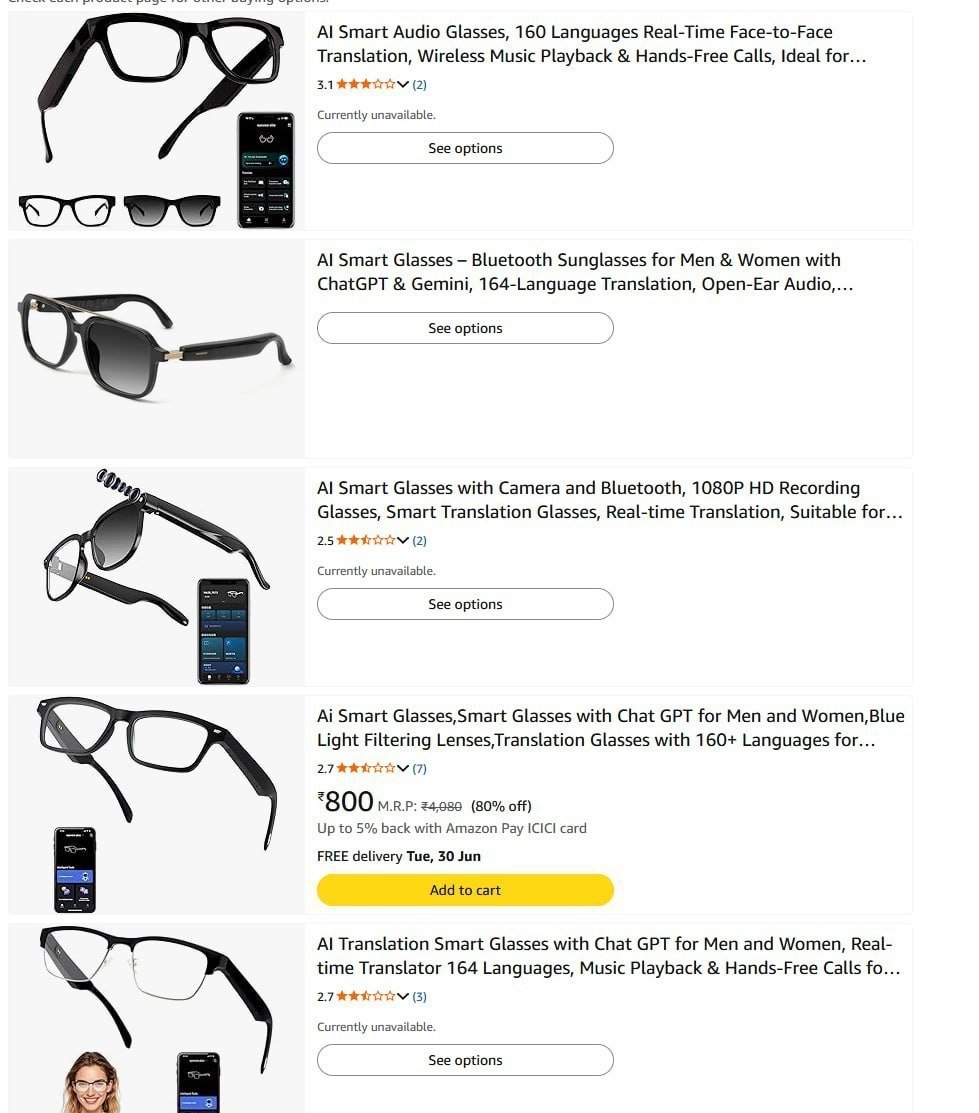 Looootai Smart Glasses 93 Starting From Rs 80