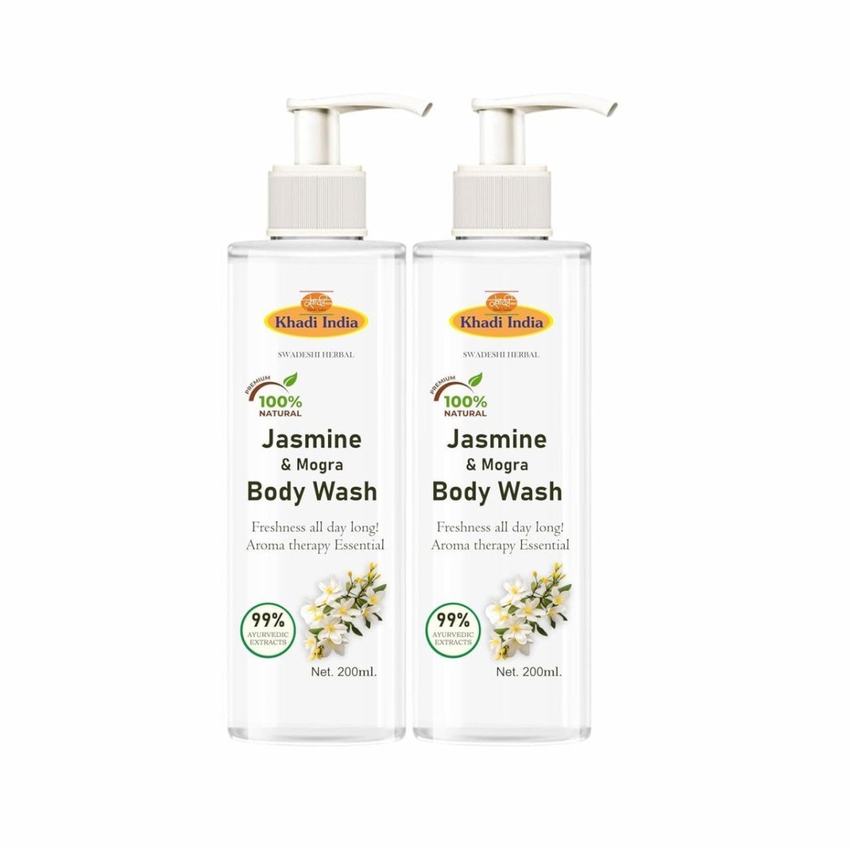 Khadi Herbal Jasmine Mogra Body Wash 100 Pure Natu