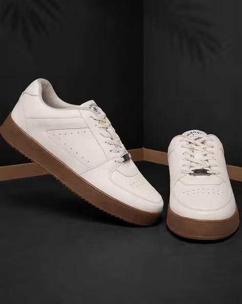 Wrogn Men Round-toe Low-top Lace-up Sneakersdeal 1