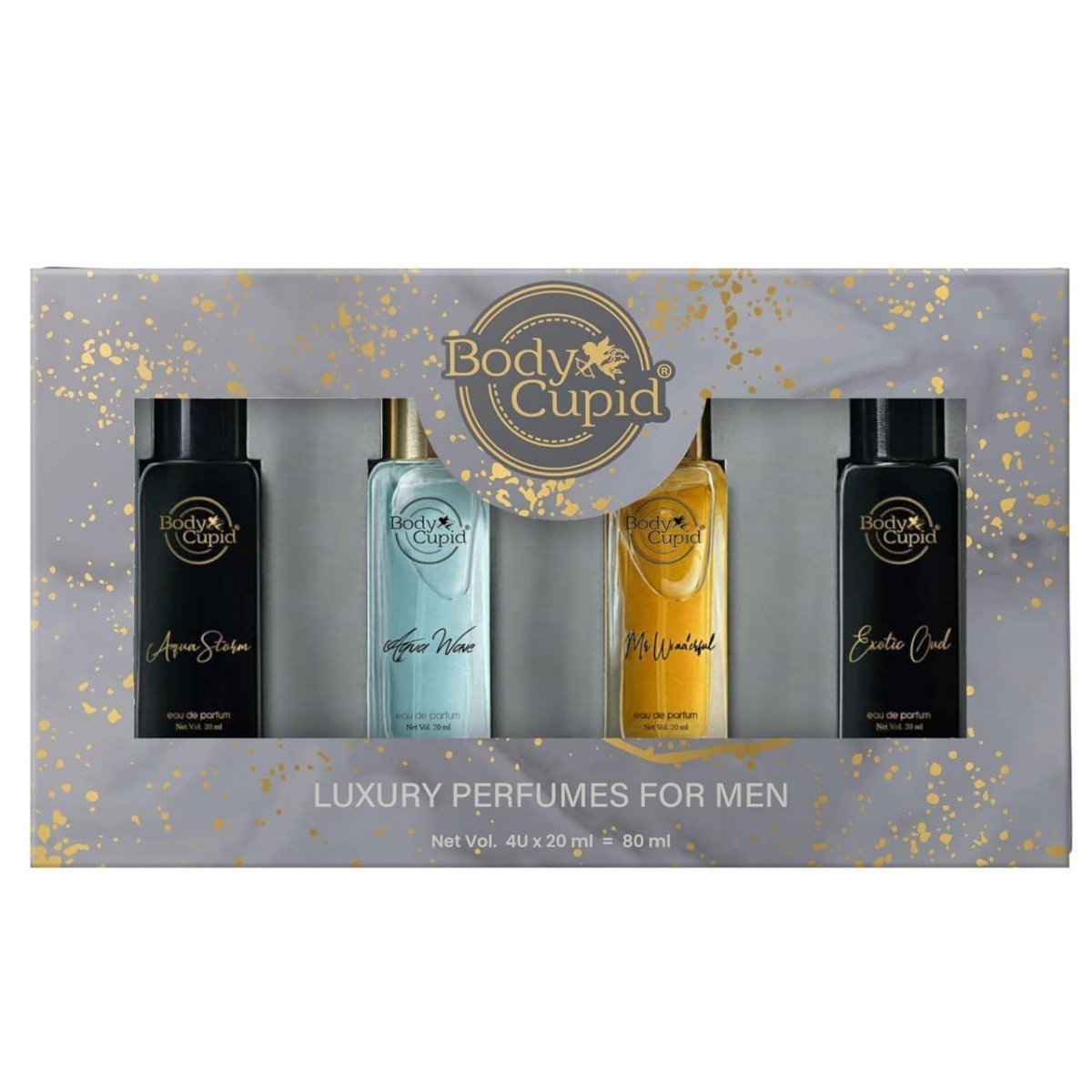 Body Cupid Luxury Perfume Gift Set For Men 4 X 20m