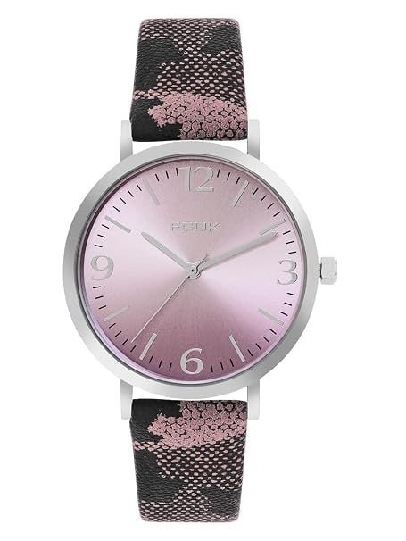 Fcuk Analog Purple Dial With Printed Strap Women S
