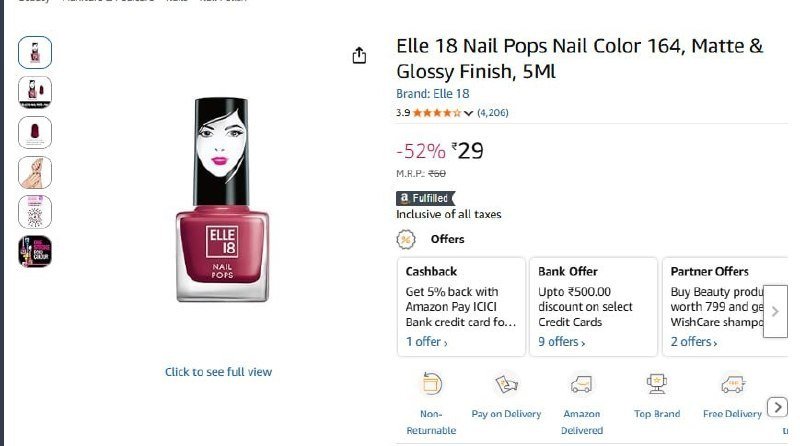 Elle 18 Nail Pops Nail Color 29