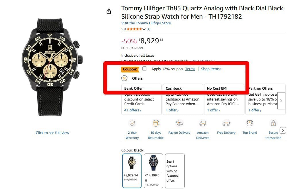 Tommy Hilfiger Quartz Analog Watch 7 270 12