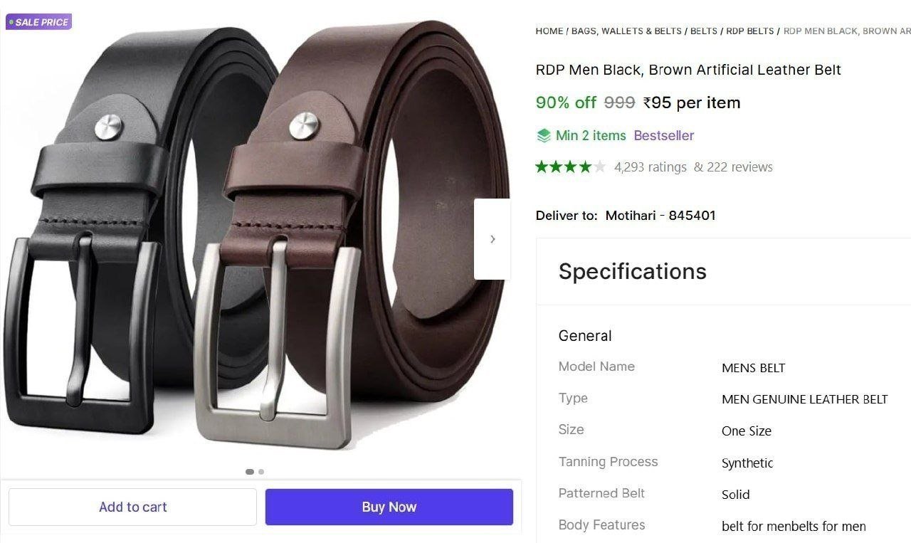 Men S Leather Belt At 95