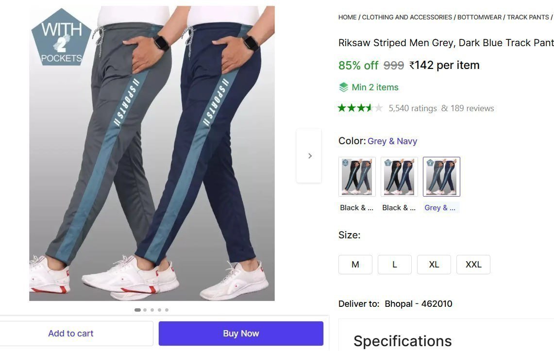 Track Pants 142 Min Buy - 2
