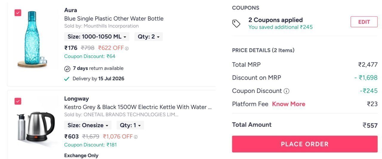 Fast - Kettle Bottle Combo Add 2 Qty Add This Home