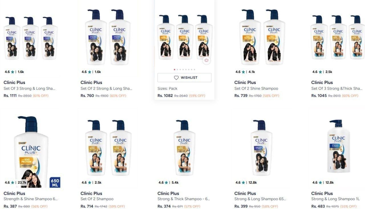 68 On Hair Care Dove Tresemme Loreal Paris Pantene
