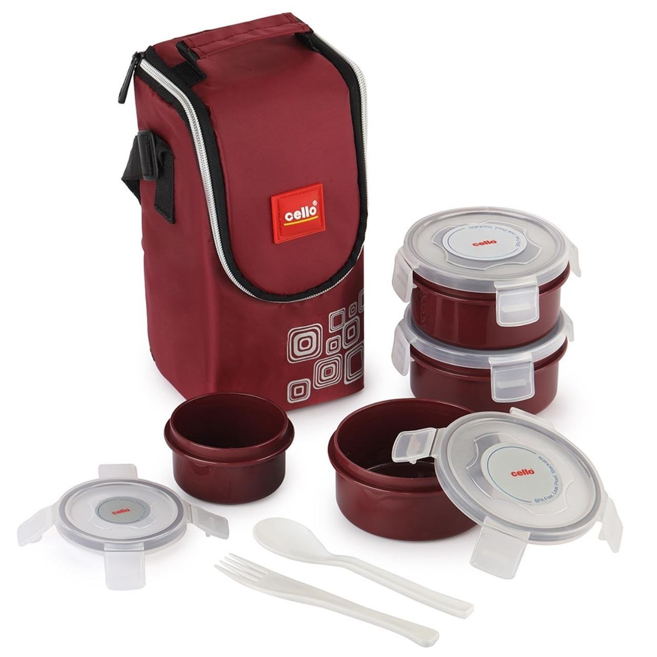 Cello Mf Click Lunch Box With Insulated Jacket Bro