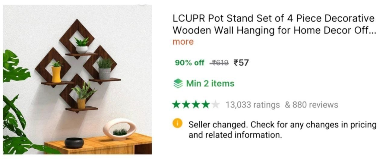 Pack Of 4 Pot Stand 57 Min Buy 2 Qty Total 8