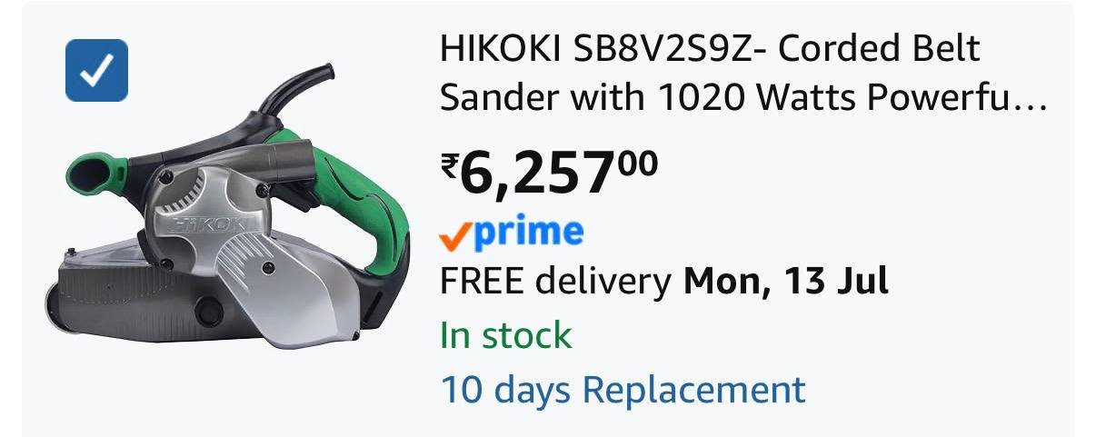 Hikoki Corded Belt Sander 6257