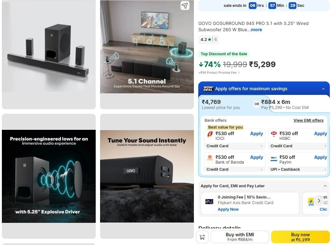 Govo Gosurround 945 Pro Home Theatre Soundbar