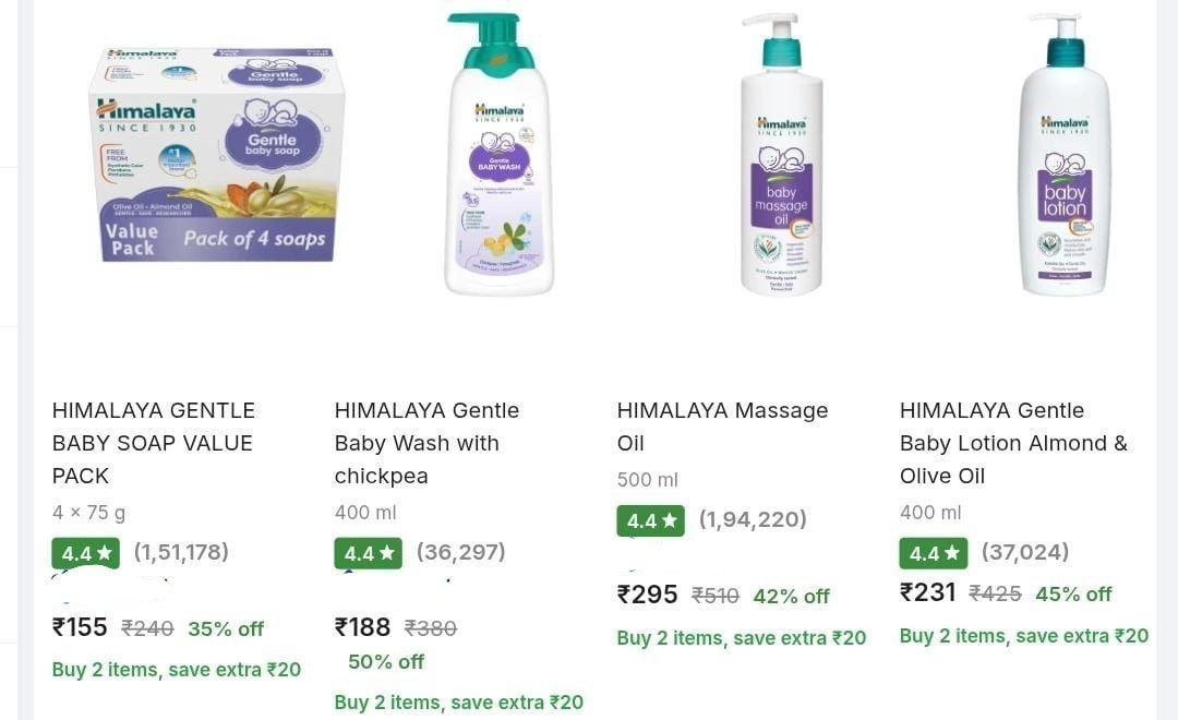 Ever Extra 12 On Himalaya Baby Products Himalaya H
