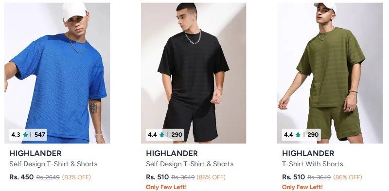 Myntra Highlander Men Clothing Starts 119 Jea